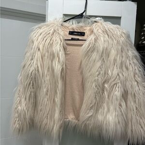 Zara Cream Teddy Jacket